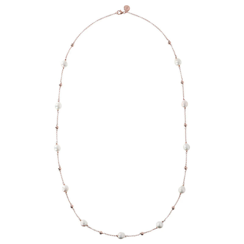 Collana Gioiello Lunga Sfere Perle Bronzallure WSBZ01006.WPRL