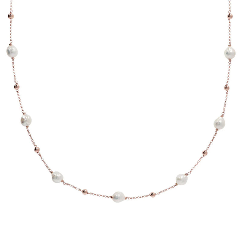 Collana Gioiello Lunga Sfere Perle Bronzallure WSBZ01006.WPRL