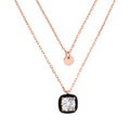 Collana Gioiello Multifilo Disco Pendente Prisma Gem Bronzallure WSBZ02184.BLK-CZ