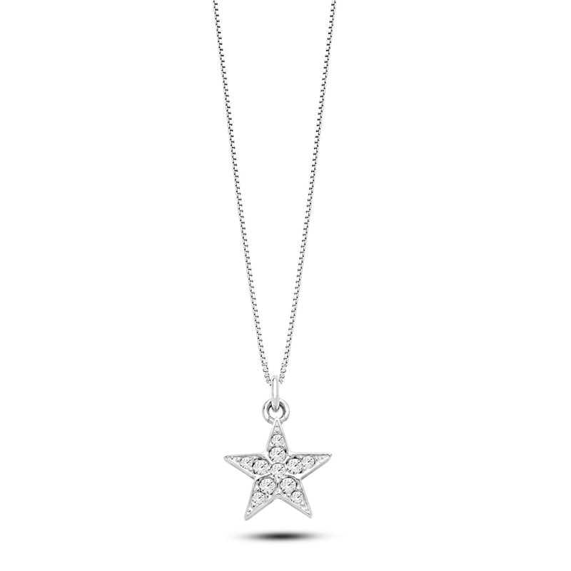 Collana Gioiello Ambrosia Stella Oro 750‰ Zirconi Bianchi Ambrosia AGZ 317