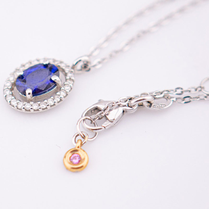 Collana Gioiello Oro 750‰ Zaffiro Diamanti Comete Gioielli GLB 824