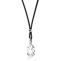 Collana I Classici Ciondolo Bimba Oro Bianco 375‰ Cordino Nero LeBebé LBB008-N