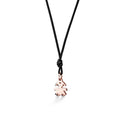 Collana I Classici Ciondolo Bimba Oro Rosa 375‰ Cordino Nero LeBebé LBB049-N
