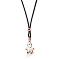 Collana I Classici Ciondolo Bimbo Oro Rosa 375‰ Cordino Nero LeBebé LBB042-N