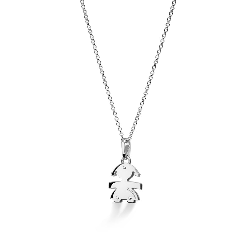Collana I Preziosi Bimba Oro Bianco 750‰ Diamanti LeBebé LBB152