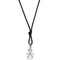 Collana I Preziosi Bimbo Oro Bianco 750‰ Diamanti Cordino Nero LeBebé LBB542/M
