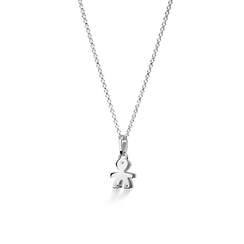 Collana I Preziosi Bimbo Oro Bianco 750‰ Diamanti LeBebé LBB153