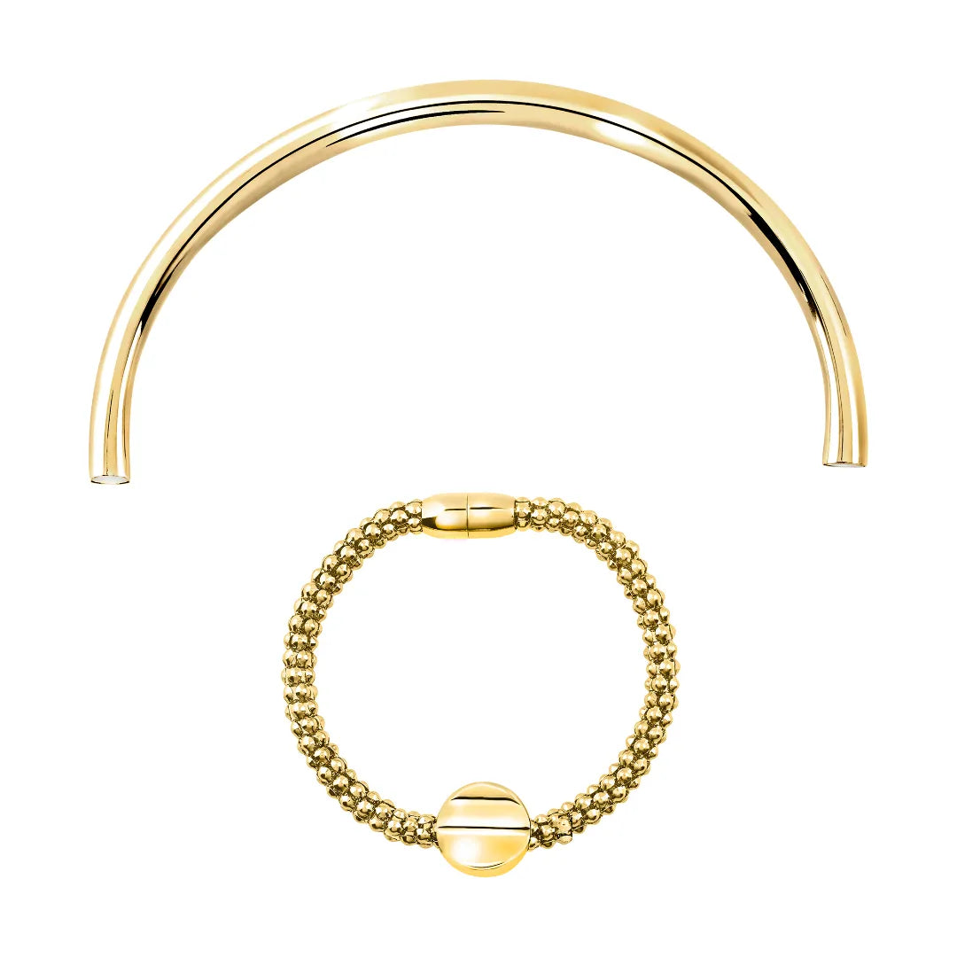 Collana Magnetica System Acciaio Dorato TJ4238
