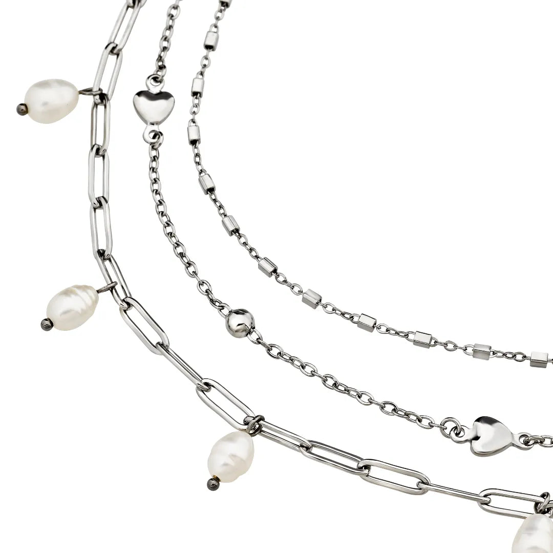 Collana Magnetica System Pearl'S Dream Acciaio TJ4228