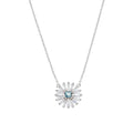 Collana Margherite con Centrale Blu London in Argento CLFLDABBLBZ