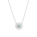 Collana Margherite con Centrale Verde Acqua in Argento CLFLDABBVAZ