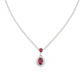 Collana Mini Royal Lady con Zircone Rosso Ciliegia CLLDPBBCI1