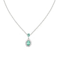 Collana Mini Royal Lady con Zircone Verde Acqua CLLDPBBVA1