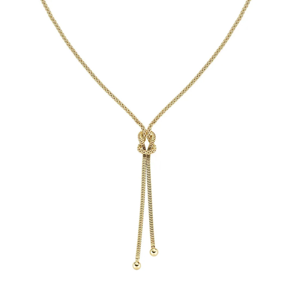 Collana Nodo d'Amore in Argento Dorato CLNOAMGG