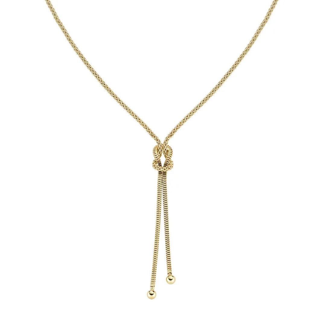 Collana Nodo d'Amore in Argento Dorato CLNOAMGG