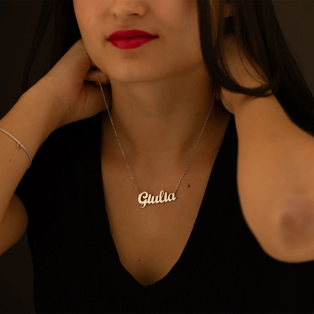 Collana Gioiello Con Nome Argento 925‰ Grande