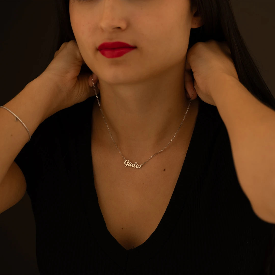 Collana Gioiello Con Nome Argento 925‰ Piccolo