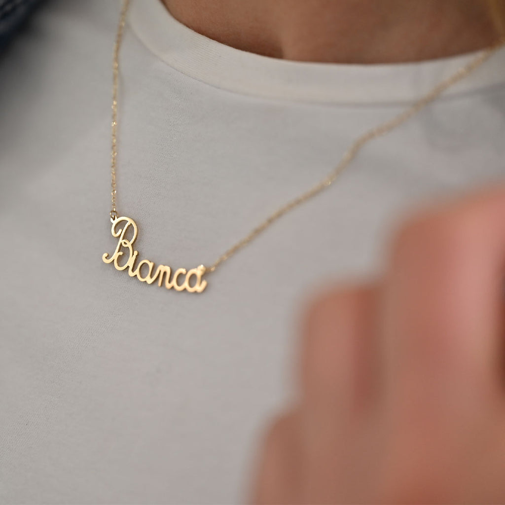 Collana Gioiello Con Nome Oro 18K