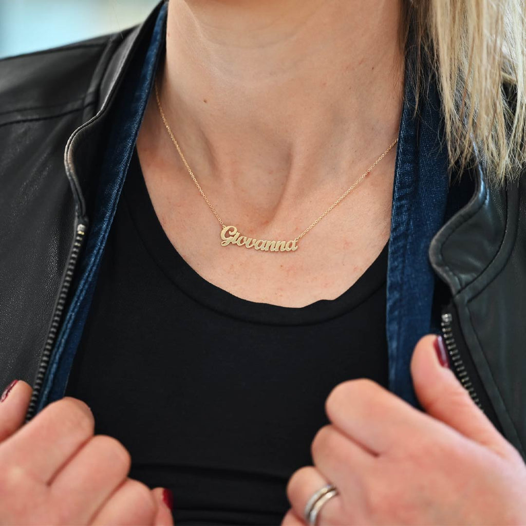 Collana Gioiello Con Nome Oro 18K