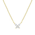 Collana Petali Bianca Dorata in Argento CLBUTGBB