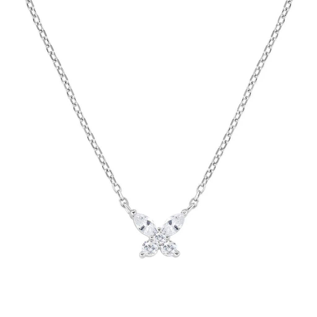 Collana Petali Bianca in Argento CLBUTBBB