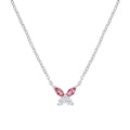 Collana Petali Rosso Ciliegia in Argento CLBUTBBCI