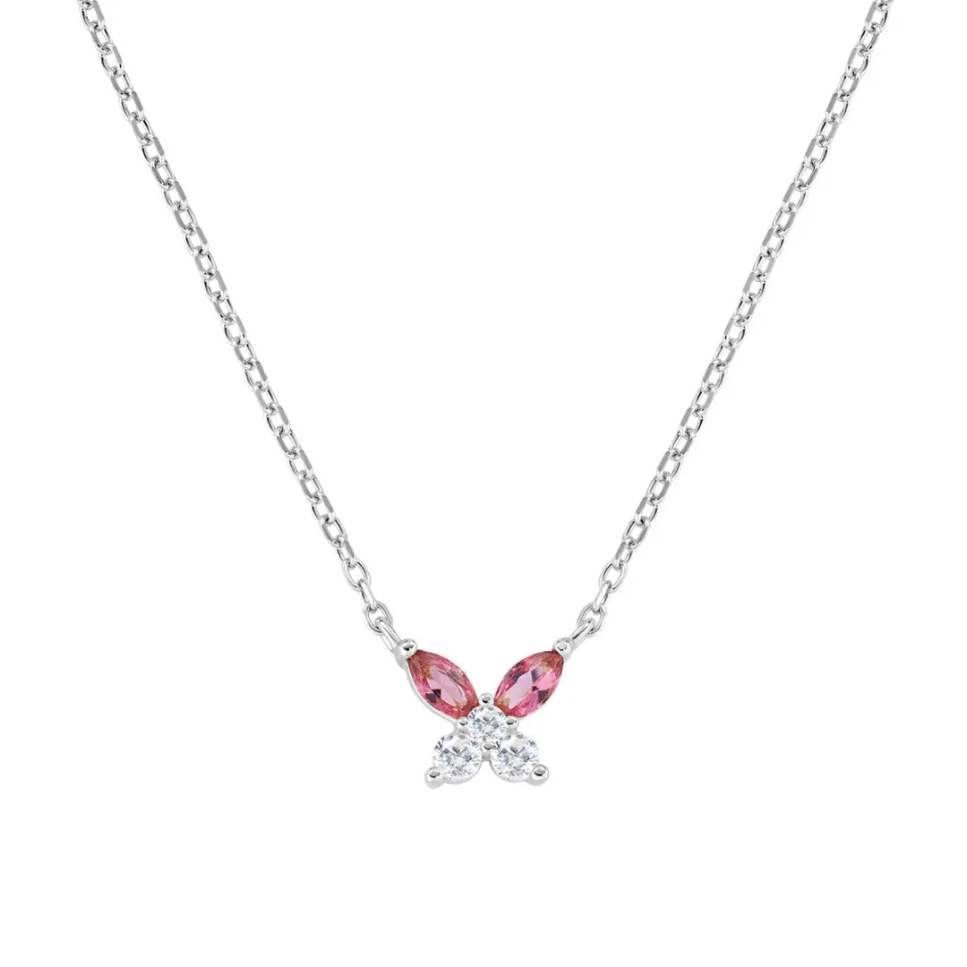 Collana Petali Rosso Ciliegia in Argento CLBUTBBCI