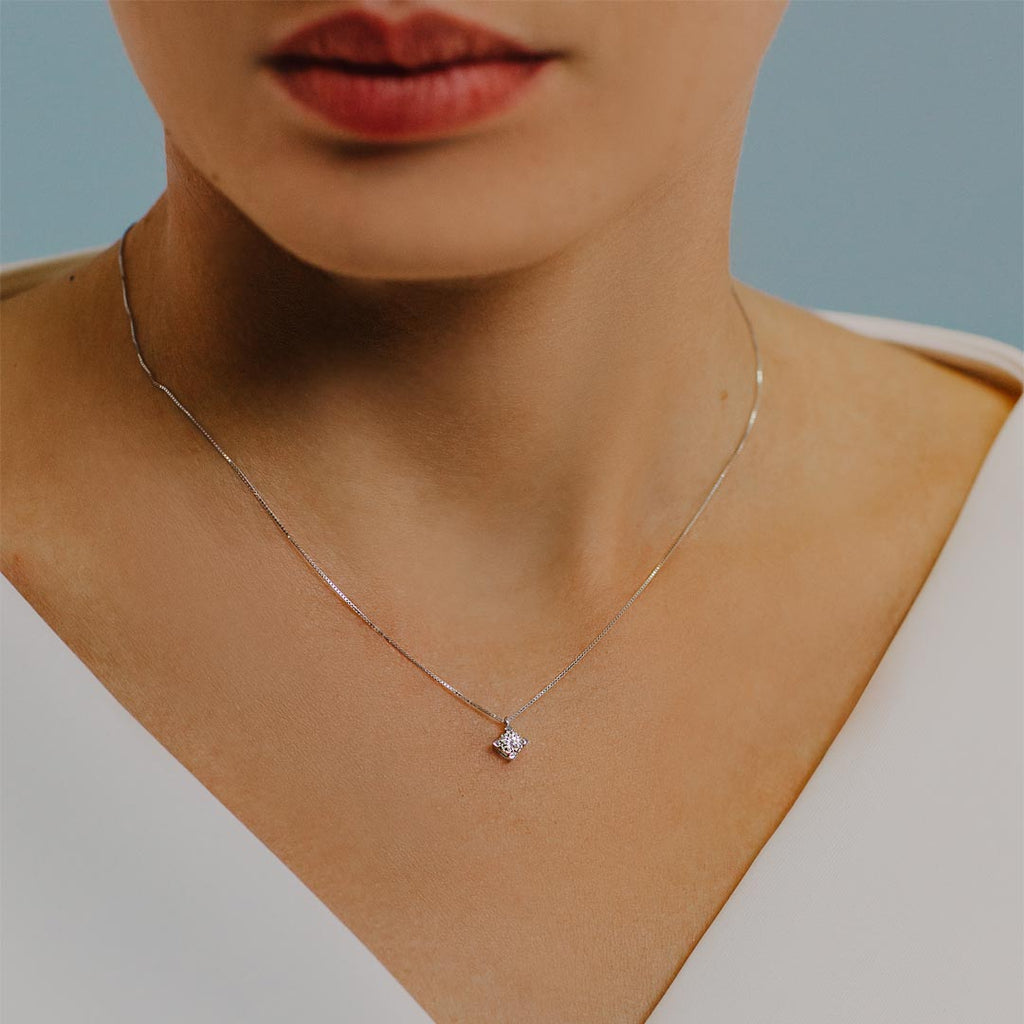 Collana Punto Luce Comete Oro Diamante GLB 1538