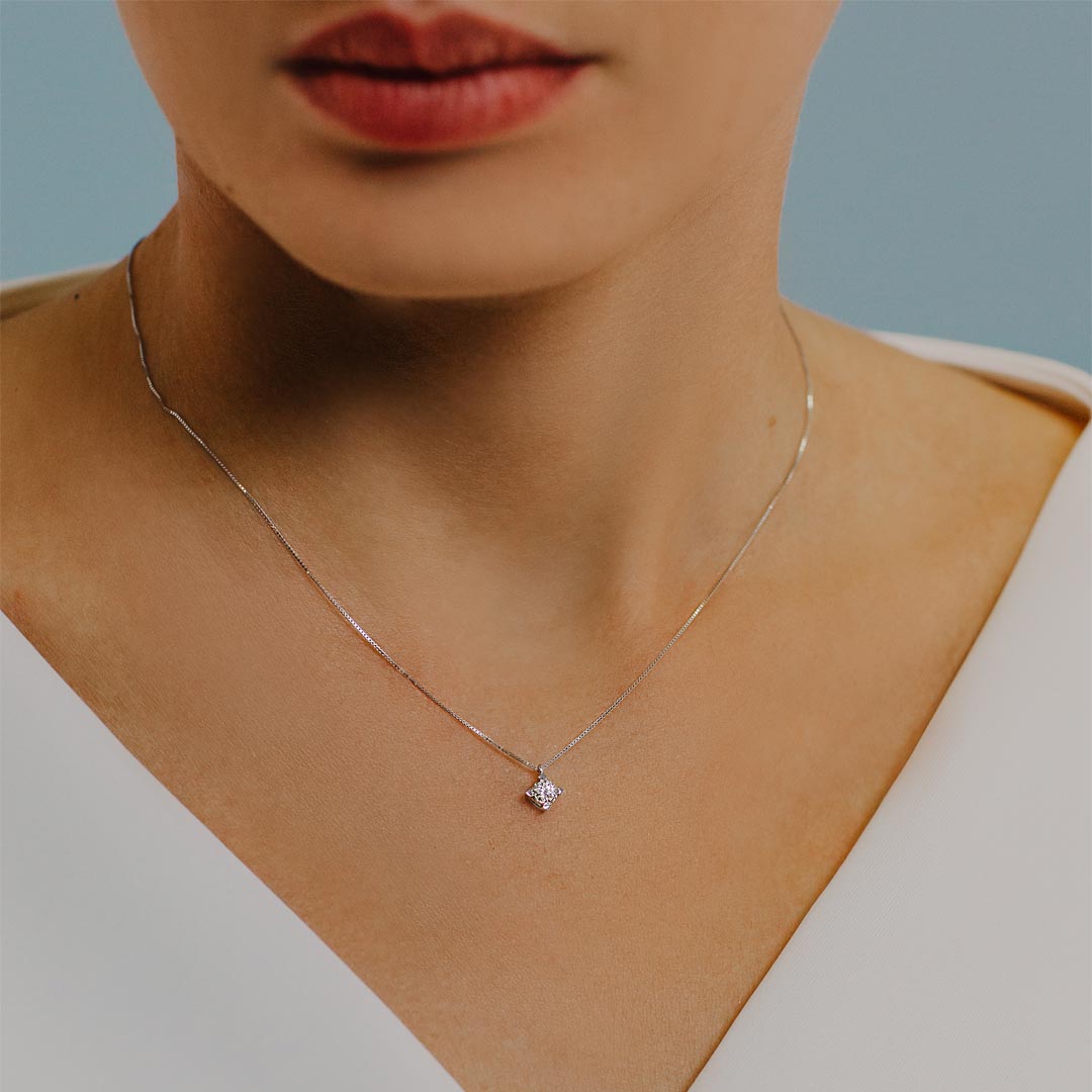 Collana Punto Luce Comete Oro Diamante GLB 1538