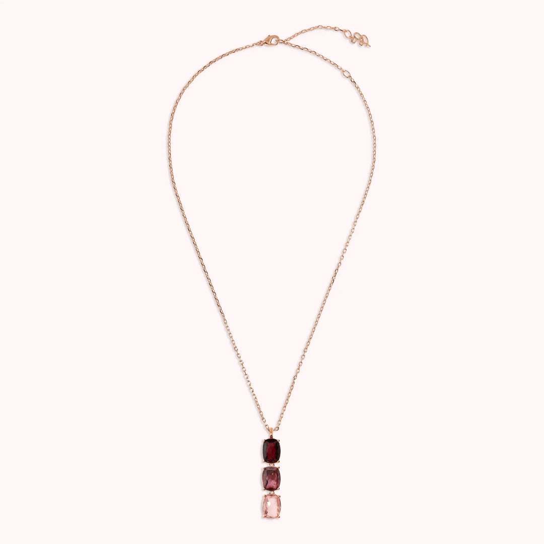 Collana Trilogy Bronzallure Prisma Gem Taglio Mosaico Bordeaux WSBZ02291.RUB-MOR