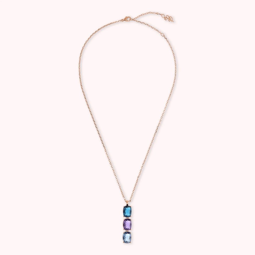 Collana Trilogy Bronzallure Prisma Gem Taglio Mosaico WSBZ02291.BLU-SP
