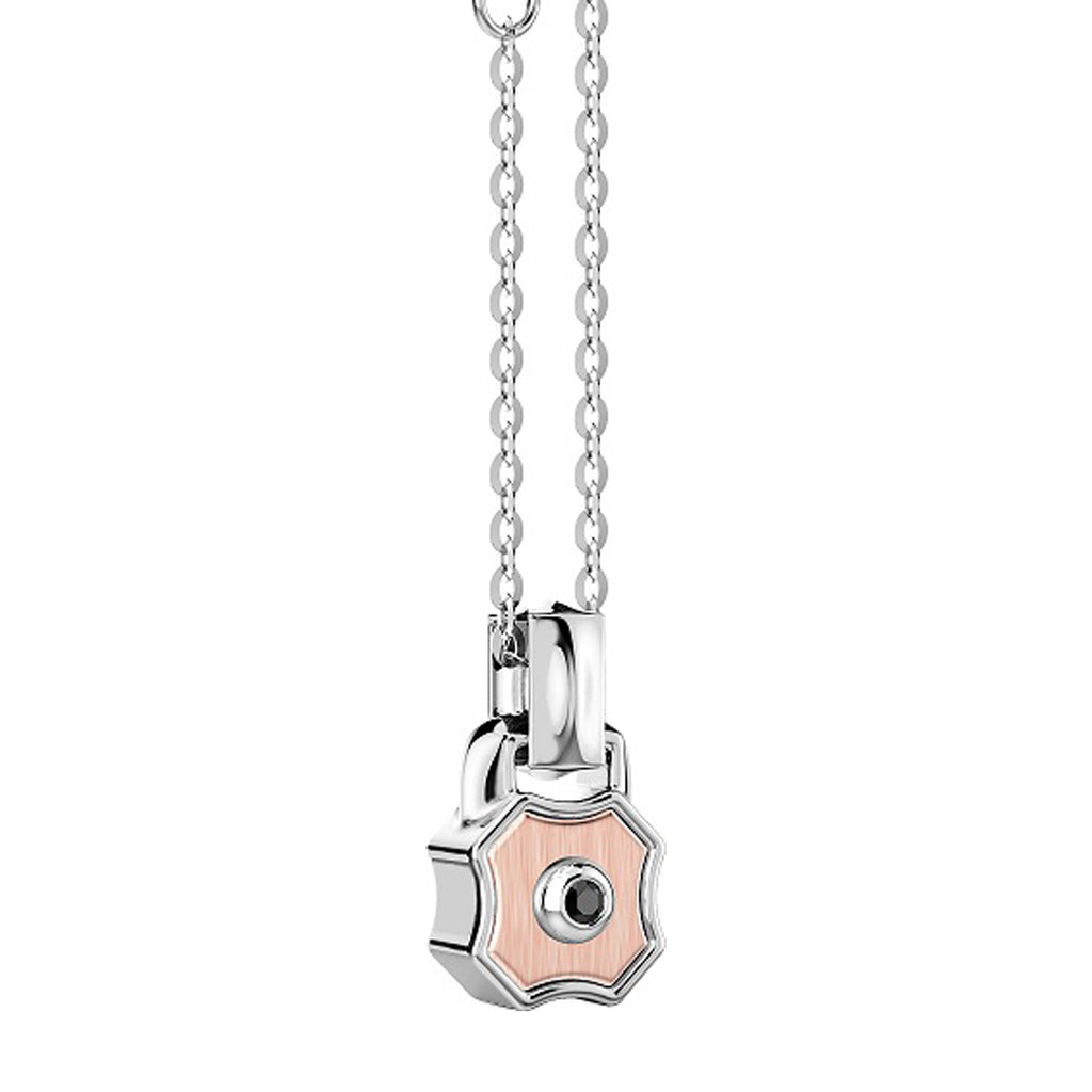 Collana Zancan Argento 925 Rodiata Rosè e Onice ESC246R
