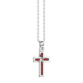 Collana Zancan Argento 925 Rodiato e Spinelli Rossi ESC216-RO
