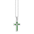 Collana Zancan Argento 925 Rodiato e Spinelli Verdi ESC216-VE