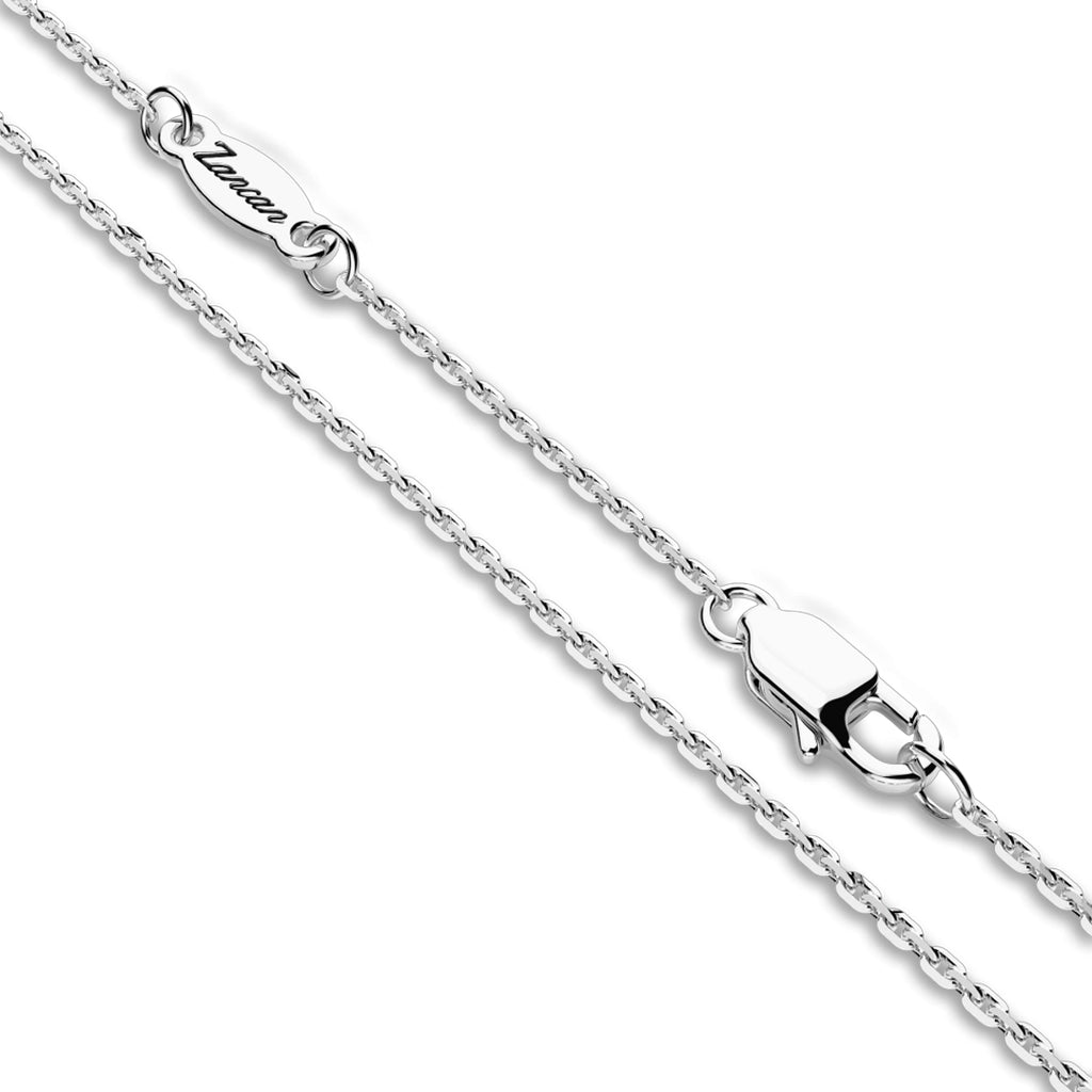 Collana Zancan Argento 925 Rodiato Rosa dei Venti e Zirconi Neri ESC121