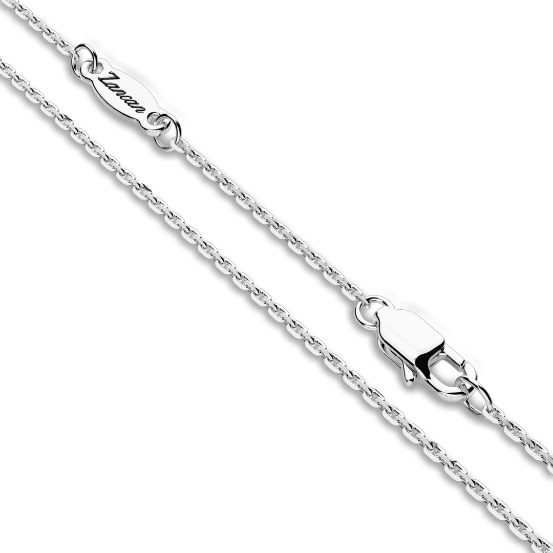 Collana Zancan Argento 925 Rodiato Rosa dei Venti e Zirconi Neri ESC121