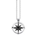 Collana Zancan Argento 925 Rosa dei Venti Nero ESC145