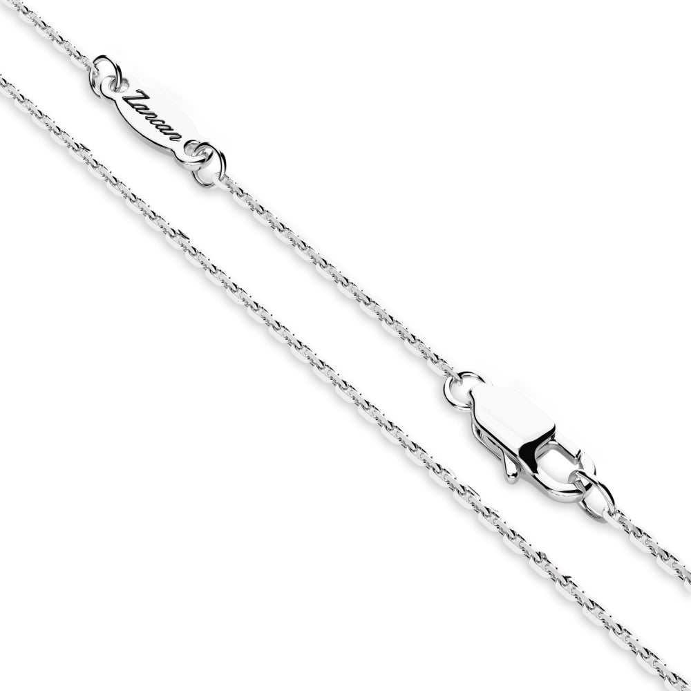 Collana Gioiello Argento 925‰ Croce e Pietre Nere Zancan ESC011