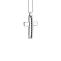 Collana Zancan Croce Argento 925 e Spinelli Blu EXC489-BL