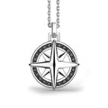 Collana Zancan Rosa dei Venti Argento e Pietre Nera