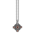 Collana Zancan Rosa dei Venti Titanio Rosè e DiamantiNeri ETC128R-B