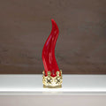 Cornetto Portafortuna Rosso Base Dorata Acca Argenti AR 678 CO/ROSSO
