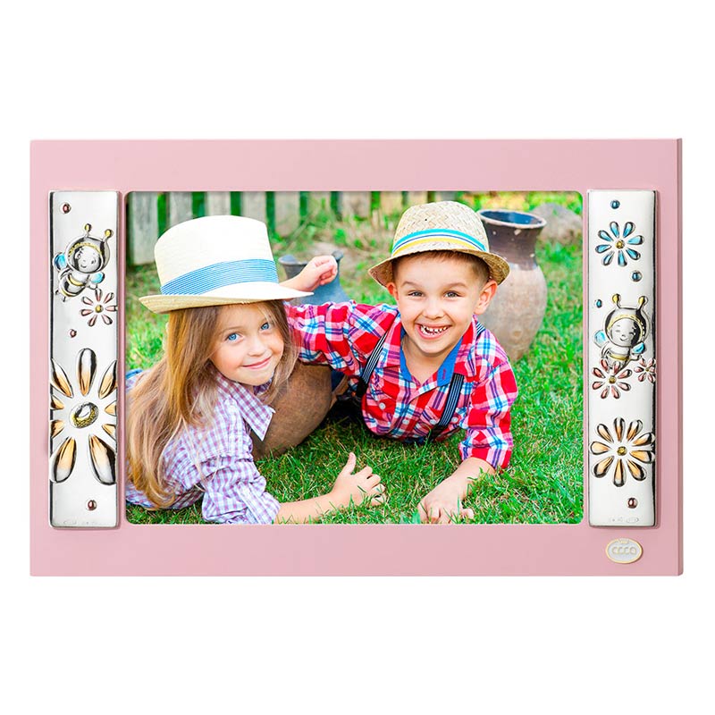 Cornice Portafoto Ape Rosa Argento 925‰ Legno Acca Argenti B.76EM.3R
