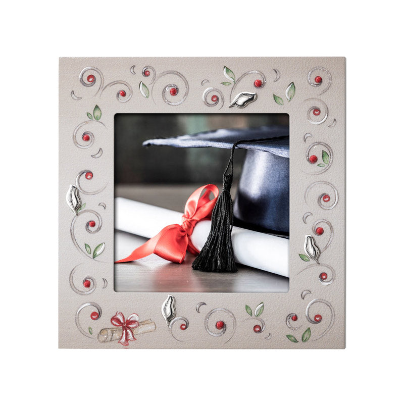 Cornice Portafoto Sapienza Argento 925‰ Legno Acca Argenti R.71 G 36x36