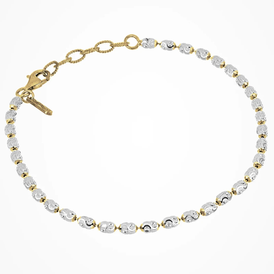 Desmos Bracciale Rice - Bicolore Oro Placcato e Rodio