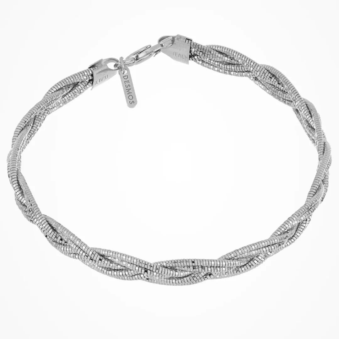 Desmos Bracciale Spring Braid - Argento Rodiato