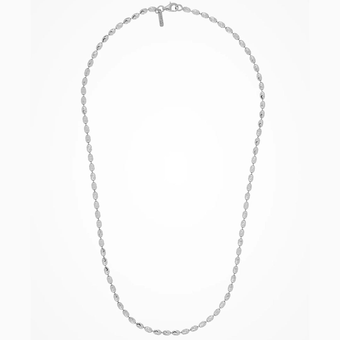 Desmos Rice Collana Argento Rodiato Bianco