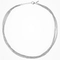 Desmos Spark Collana Multifilo Argento Rodiato
