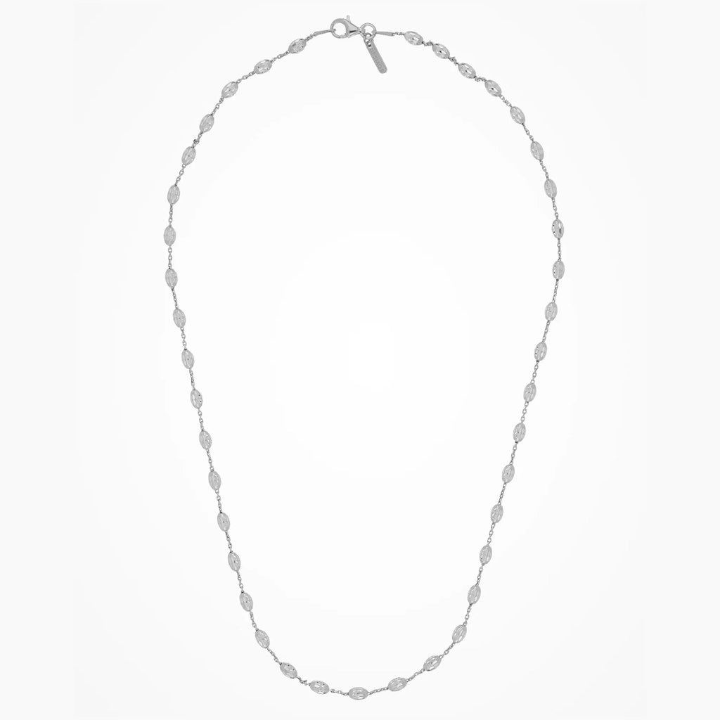 Desmos Station Nebula Lunga Collana Argento Rodiato