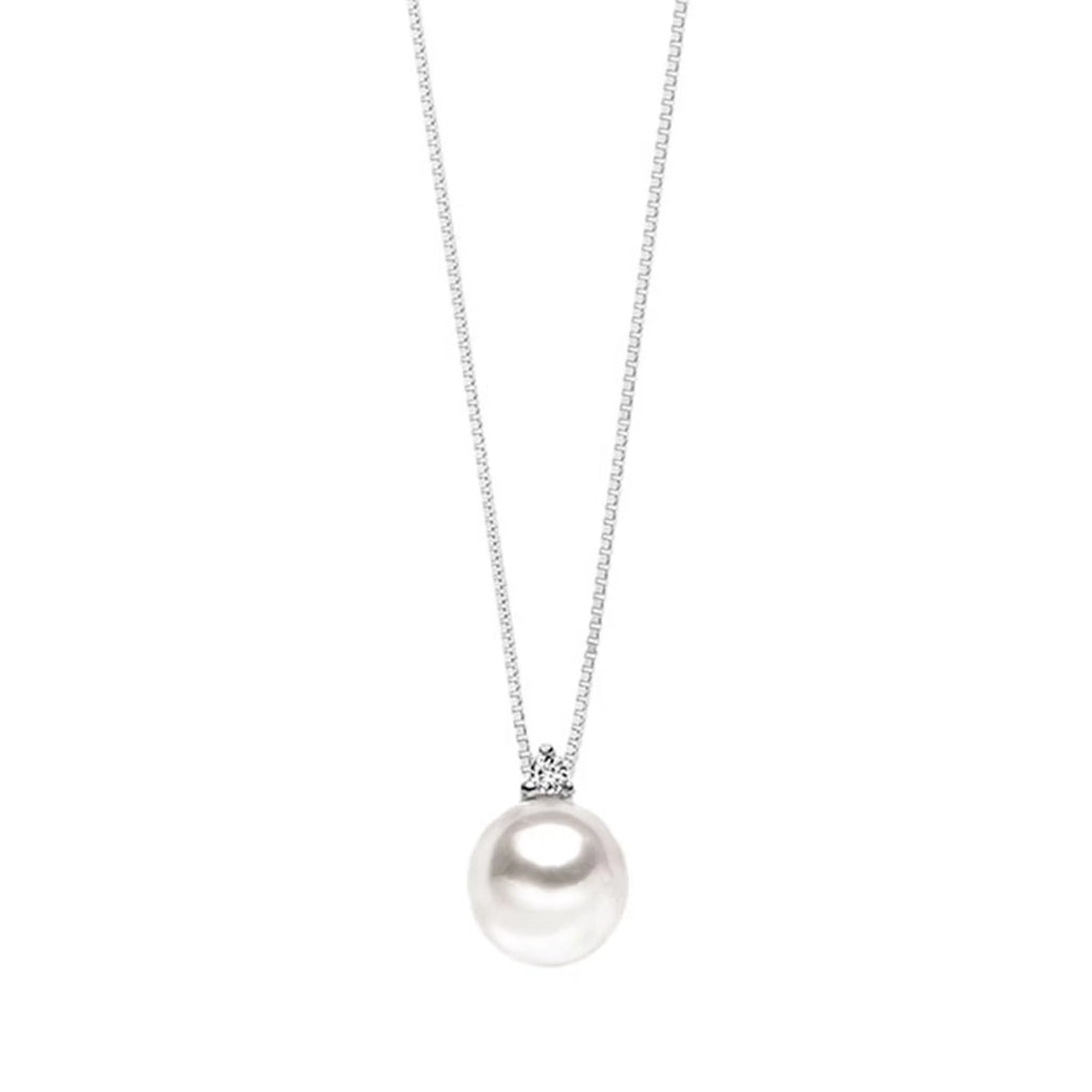 Girocollo Easy Basic Perla Oro e Diamante Comete Gioielli GLP 434